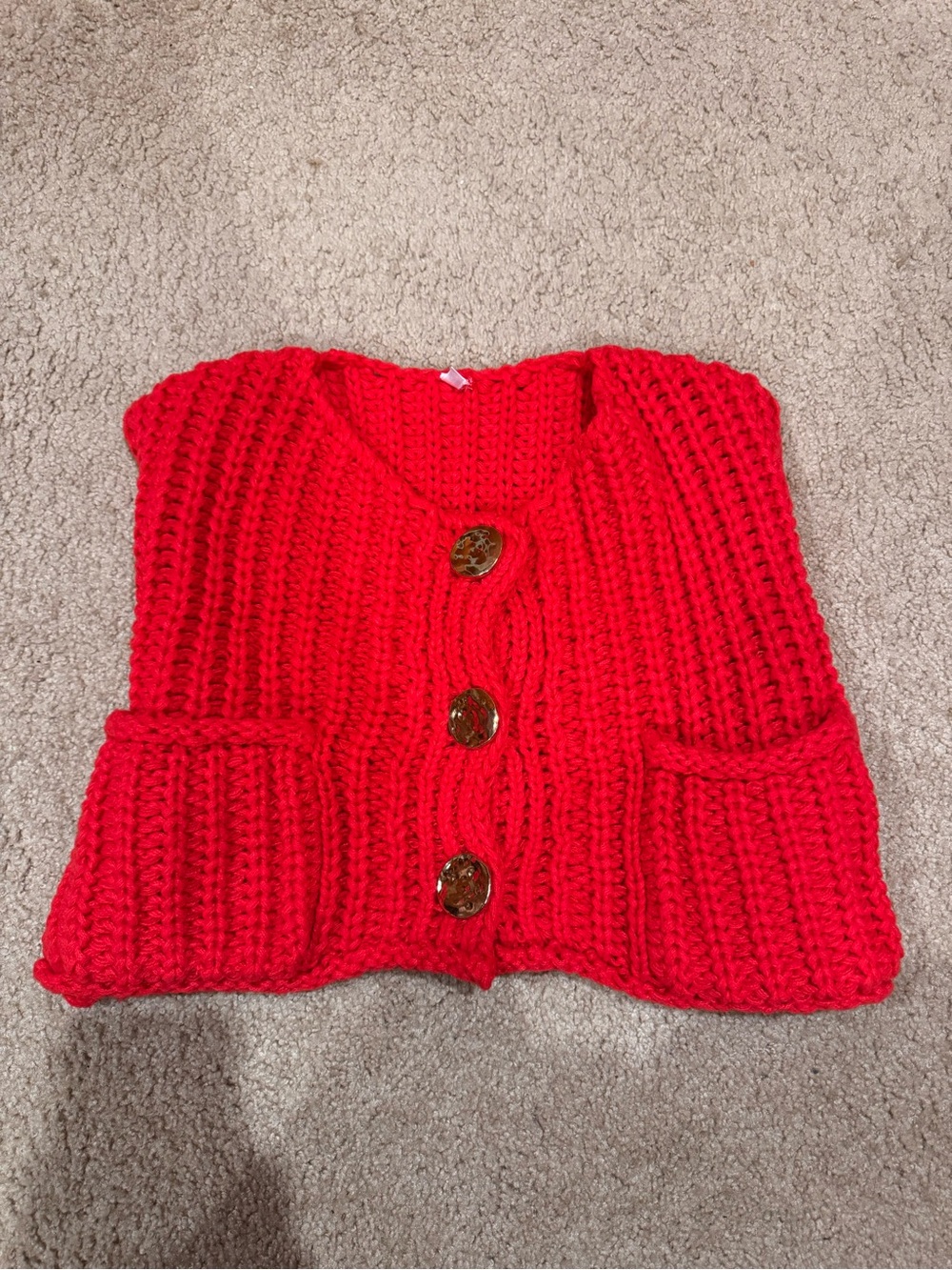 Red Chunky Sweater